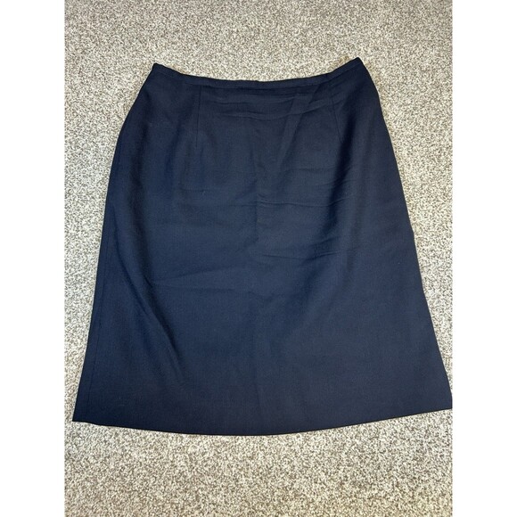 Ralph Lauren Dresses & Skirts - Vintage 90s  Ralph Lauren Women's Skirt Navy 100% Wool Made in USA Size 10